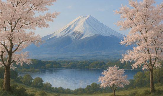 schilderij van mount Fuji