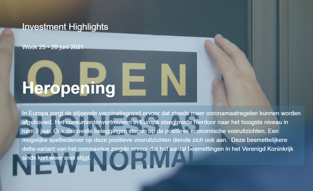 Investment Highlights week 25, 2021