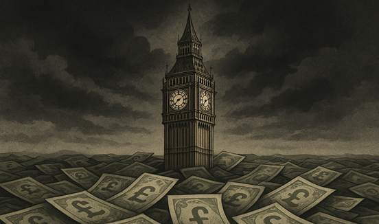 De Big Ben met geld er omheen